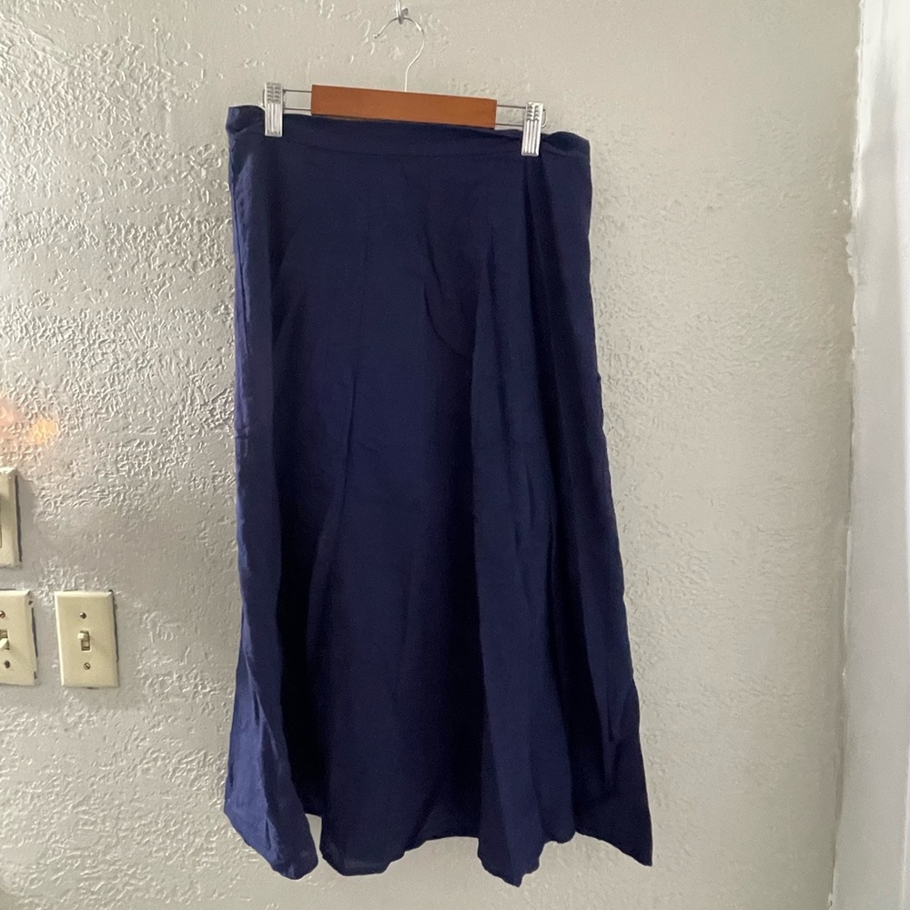 Old Navy Dark‎ Blue Cotton Maxi A-Line Skirt Size 4